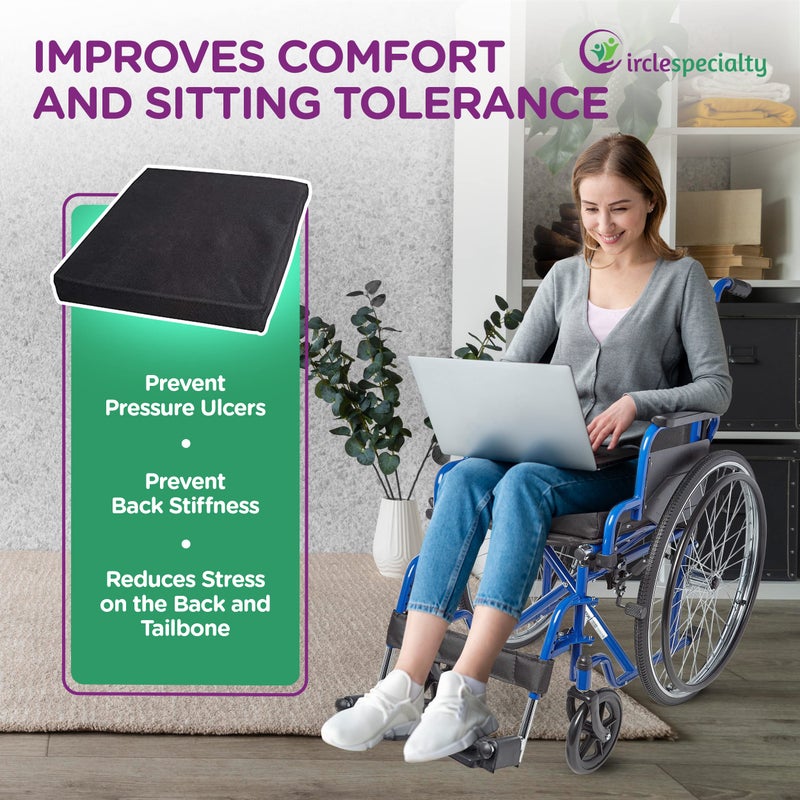CIRCLE SPECIALTY, Ziggo Universal Seat Cushion, for Folding Pediatric Wheelchairs for Kids, Teens and Young Adults - Image 3